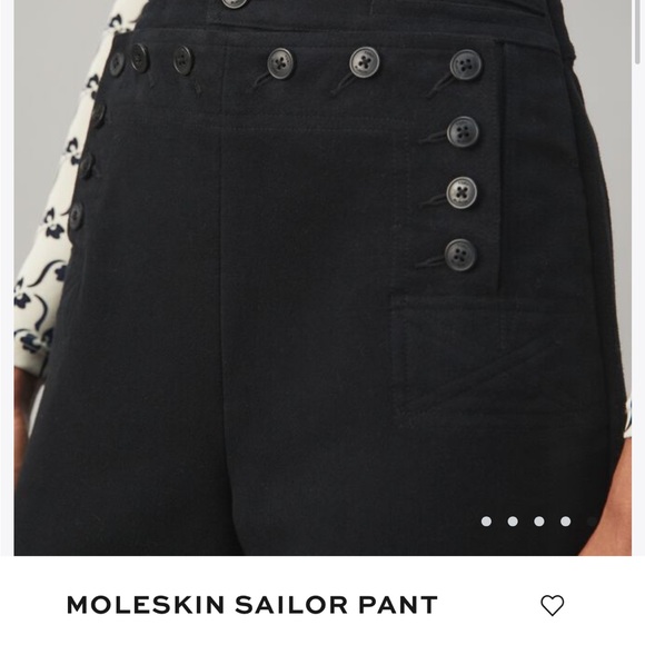 Tory Burch MOLESKIN CROPPED SAILOR TROUSER SIZE 6 - Picture 4 of 6